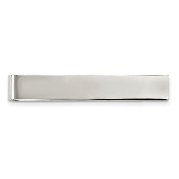 Stainless Steel Polished Tie Bar or Money Clip 8 x 51mm